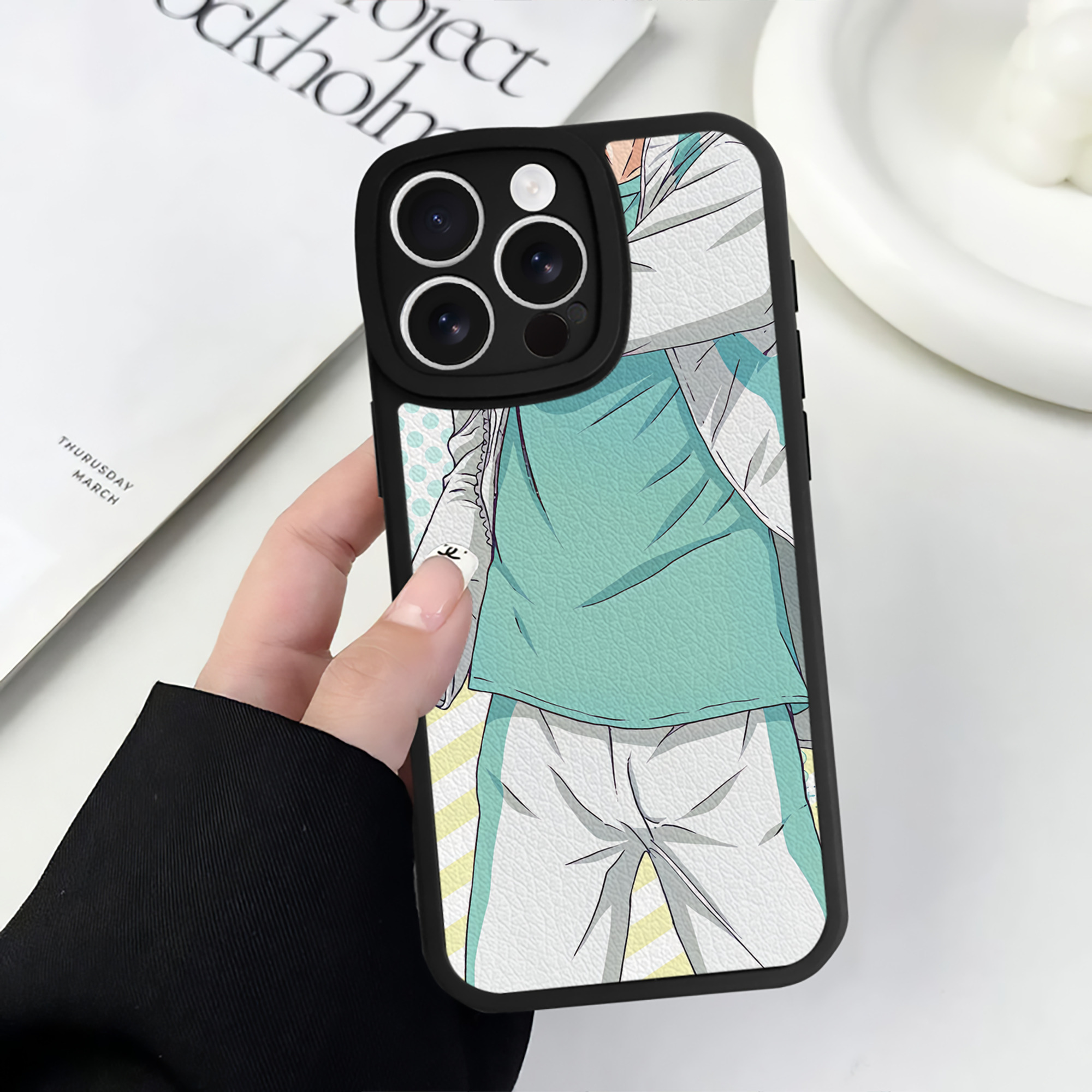 （画像用） ハイキュー!! Haikyu!! 【iPhone 16シリーズ対応】シリコンスマホケース（レザー調） 材質：シリコン